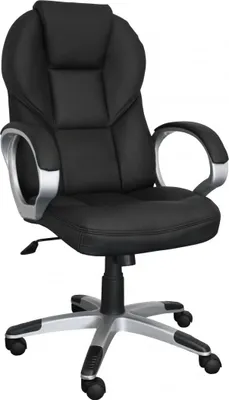 Produktbild von Amstyle Bürostuhl Matera Leder Optik Schwarz Schreibtischstuhl Chefsessel Drehstuhl mit XXL Polsterung; SPM1.220