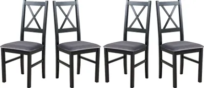 Image de Chaise de salle à manger - Set 4x Nilo 10, noir,kronos 22