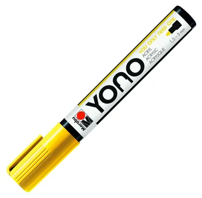 Productafbeelding van Marabu YONO, Geel, Meerdere kleuren, 1 kleur, 1,5 mm, 3 mm, Canvas, Textiel, Glas, Metaal, Kunststof, Steen, Hout