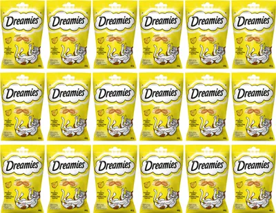Produktbild von Dreamies Katzensnacks Katzenleckerlis Catnip mit Käse 18 x 60g