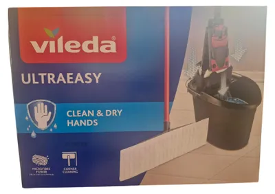 Produktbild von Vileda UltraEasy XL Bodenwischer-Set mit Eimer und Teleskopstiel