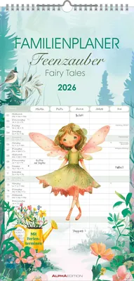 Immagine prodotto di Agenda familiare fairy magic in formato 22 x 45 con 5 colonne