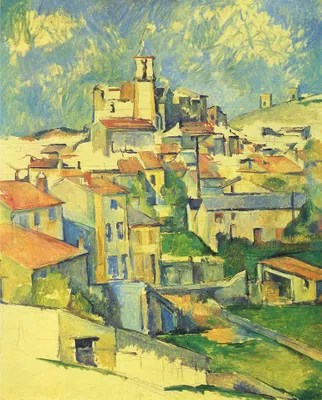 Produktbild von Legendarte - Kunstdruck auf Leinwand - Gardanne Paul Cézanne - Wanddeko, Canvas cm. 50x60