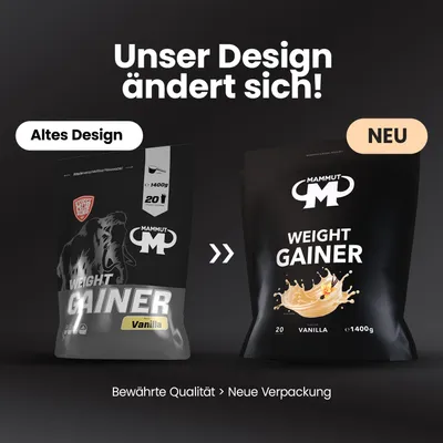 Produktbild von Mammut Nutrition - Weight Gainer Crash 5000 - 1400 g Zipp-Beutel, 1 x 1400 g Beutel, Geschmack: Vanille