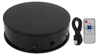 Imagen del producto de Tocadiscos, 15 cm, con mando a distancia, velocidad ajustable electrónicamente, giratorio, ideal para fotografía, grabación de vídeo, como accesorio, color