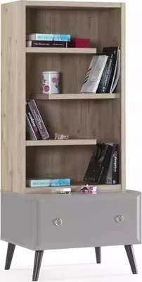 Immagine prodotto di Bücherregal Standregal Kinderregal Regal Bücherschrank Holz Grau