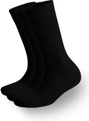 Produktbild von Bambus Socken 3er-Pack nahtlos atmungsaktiv Größe 43-46 Schwarz