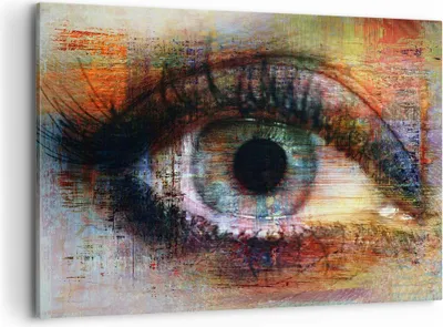 Produktbild von Bild auf Leinwand - Leinwandbild - Auge Abstraktion - 100x70cm - Wand Bild - Wanddeko - Wandbilder - Leinwanddruck - Bilder - Kunstdruck - Wanddekoration - Leinwand bilder - Wandkunst - AA100x70-3518