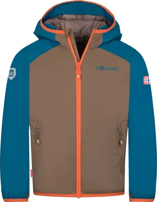 Produktbild von Trollkids Halsafjord Jacke Braun,Orange,Blau 128 cm Junge Braun,Orange,Blau 128 cm