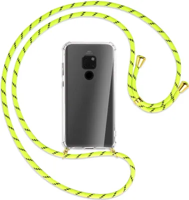 Produktbild von Handykette Backcover-Schutzhülle mit Band (Metall goldfarben) für Huawei Mate 20 - schwarz/gold