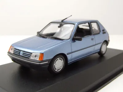 Produktbild von Peugeot 205 1990 blau metallic Modellauto 1:43 Maxichamps
