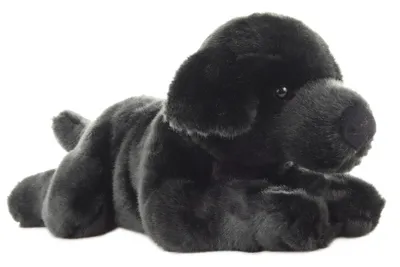 Produktbild von Uni Toys Labrador liegend schwarz Hund Kuscheltier Plüschtier Stofftier