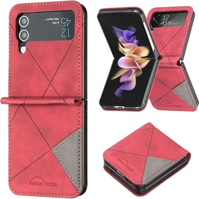 Produktbild von König Design Hülle kompatibel mit Samsung Galaxy Z Flip4 5G Kunststoff Soft Handyhülle - Handy Case Rot