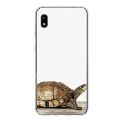 Produktbild von MuchoWow® Handyhülle Schutzhülle Hülle für Samsung Galaxy A10 Schildkröte - Junge - Tiere - Kinder - Mädchen Silikon Softcase Handy Hülle - Schutzhülle