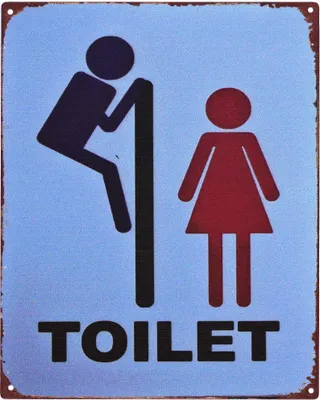 Produktbild von Moritz Deko Blechschild Toilet Retro Geschenk-Idee aus Metall Vintage-Design zur Dekoration