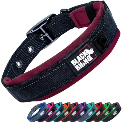 Image de Collier Comfort en néoprène souple - Bordeaux/Noir XL Néoprène