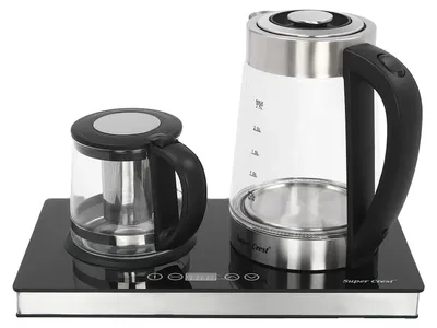 Obrázek produktu pro Elektrická varná konvice, dvojnásobný objem, bezpečnostní prvky, černá