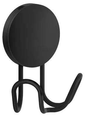 Produktbild von Smedbo Doppel Haken, Selbstklebend, Schwarz, Höhe 90 mm BB356