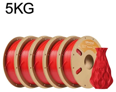 Produktbild von PETG 3D Drucker Filament - 1,75 mm - 5 kg Spule - ±0,03 mm Maßhaltigkeit - FDM Druck - Rot