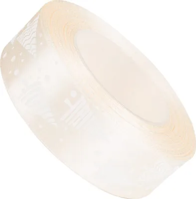 Produktbild von Dekolo  Satinband mit perfekt für Geschenkverpackungen und  satin deko Weihnachtsbaum 25mm Creme