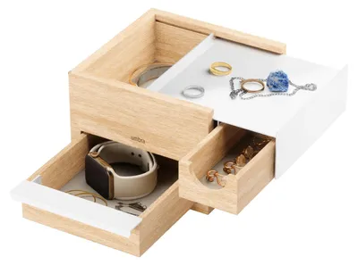 Produktbild von Umbra Stowit Mini Design Schmuckkasten – moderne Schmuck Box mit Geheimfächern f