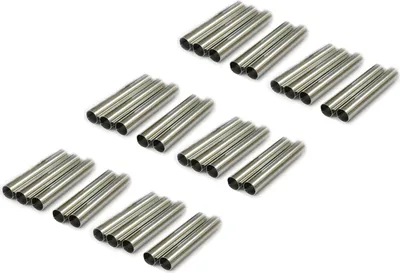 Produktbild von kleine Schaumrollen-Formen 30er Set (8 cm x 1,3cm) Traditionelle Backform Schillerlockenform Gerade Röhrchen Spritztüllen Sahnerollen