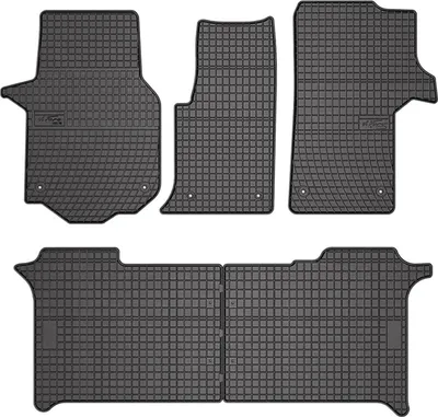 Image de Tapis de sol en caoutchouc OMAC pour MAN TGE 2017-2025 Tapis de sol en caoutchouc noir 5 pièces