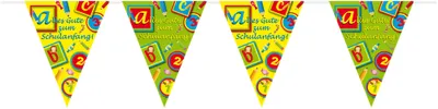 Produktbild von FOLAT Wimpelkette 10 Meter Schulanfang bunt