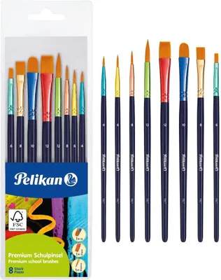 Image de Pelikan Schulpinselset Premium PI8/PB 8 Stück