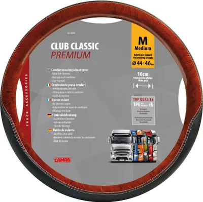 Zdjęcie produktu dla Club Classic, pokrowiec na kierownicę z materiału Skeentex - M - Ø 44/46 cm, samochód ciężarowy