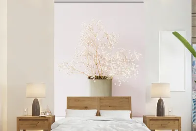 Produktbild von MuchoWow® Fototapete für Wohnzimmer oder Schlafzimmer Wandtapete Vinyl Motivtapete Pflanzen - Vase - Stilleben - 180x280 cm - Wallpaper