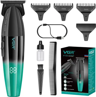 Produktbild von Haarschneider, 9000 U/min Zero Gapped Bartschneider für Männer, DLC T-Blade Kabelloser Haarschneidemaschine für Friseure und USB wiederaufladbar, Grün