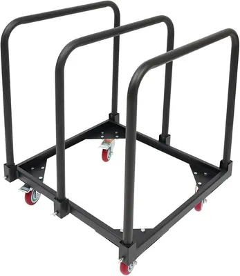 Produktbild von Plattformwagen Transportwagen Plattenroller Rohrbügelwagen mit Lenkrollen, Transporthilfe Schwerlast Tischwagen Veranstaltungswagen für Fabrik, Lager, Garage,Tragfähigkeit 200LBS Rollwagen