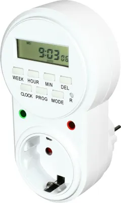 Zdjęcie produktu dla Cyfrowy Programator Czasowy Gniazdkowy EcoSavers Typ C/E