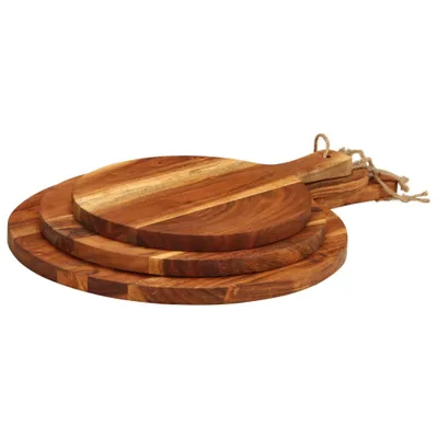 Image de vidaXL Planche à découper 3 pcs. Bois massif acacia