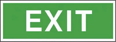 Produktbild von Fluchtweg Notausgang Exit Schild Aufkleber Folie - selbstklebend Text "EXIT"
