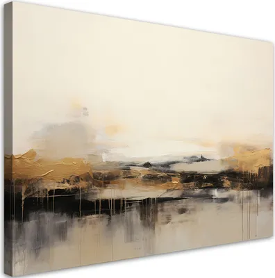 Produktbild von Leinwandbild Modern Abstrakt Beige 60x40 Feeby Beige bild für die wand bereit zum aufhängen