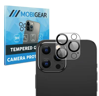Produktbild von Mobigear Schutzglas für iPhone 12 Pro, gehärtetes Glas, Schutz für die Kamera – kompatibel mit Hüllen