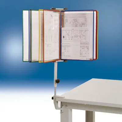 Produktbild von Manuflex Tischsäule für Dokumenten-Träger Set, B x T x H = 172 x 415 x 57 mm ZB3597