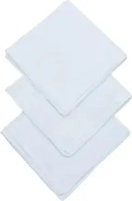 Produktbild von D&L Damen Taschentücher Set - 12er Pack - Weiß - 29x29 cm - 100% Baumwolle mit Satinausführung