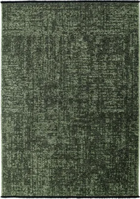 A close-up view of a textured rug with a distressed pattern.