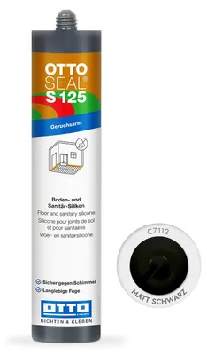Produktbild von OTTOSEAL S 125 Boden- und Sanitär-Silikon 310 ml Kartusche C7112 matt-schwarz - 1255404