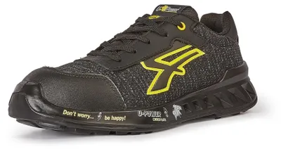 Obrázek produktu pro U-Power Frank s ESD, Unisex, Dospělý, Bezpečnostní tenisky, Černá, Žlutá, Zavazovací zapínání, Nylon