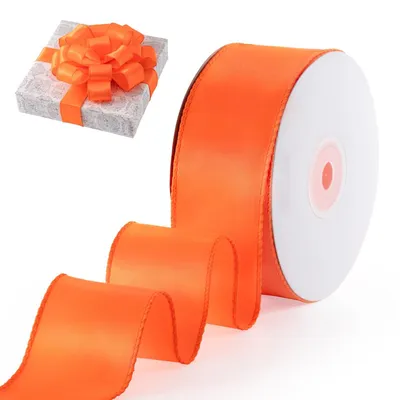 Productafbeelding van Oranje Satijnen Draad Ribbon 1.5 inch 20m voor Cadeauverpakking en Decoratie