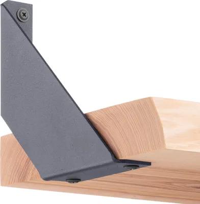 Produktbild von HOLZBRINK Regalträger Metall Regalhalter für Wandregal, Regalwinkel grau 150x150x30 mm, 6 Stück, HLR-V-150-7016