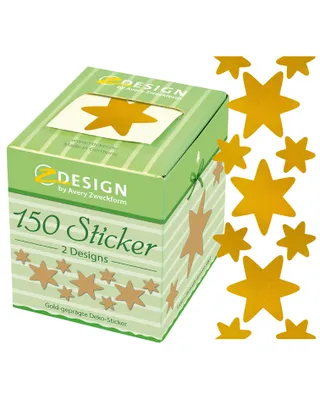 Image de ZDesign autocollants de Noël "étoiles" or sur rouleau 150 pièces