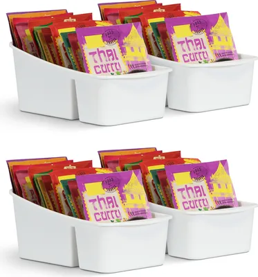 Image de Organiseur de cuisine pour épices et sachets - blanc - pack de 4 ( 4 pièces )
