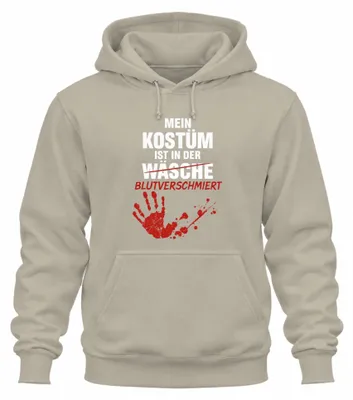 Zdjęcie produktu dla My Costume Bloodstained Halloween Horror Zombie Handprint Uni Bluza z kapturem, Nature, S