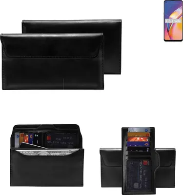 Produktbild von K-S-Trade Handy Hülle kompatibel mit Oppo Reno5 F Schutz Hülle Tasche Schutz Case Handytasche Kunstleder schwarz, 1x