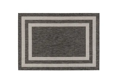 Produktbild von Teppich Terrace Bordüre in anthrazit 60 x 110 cm
